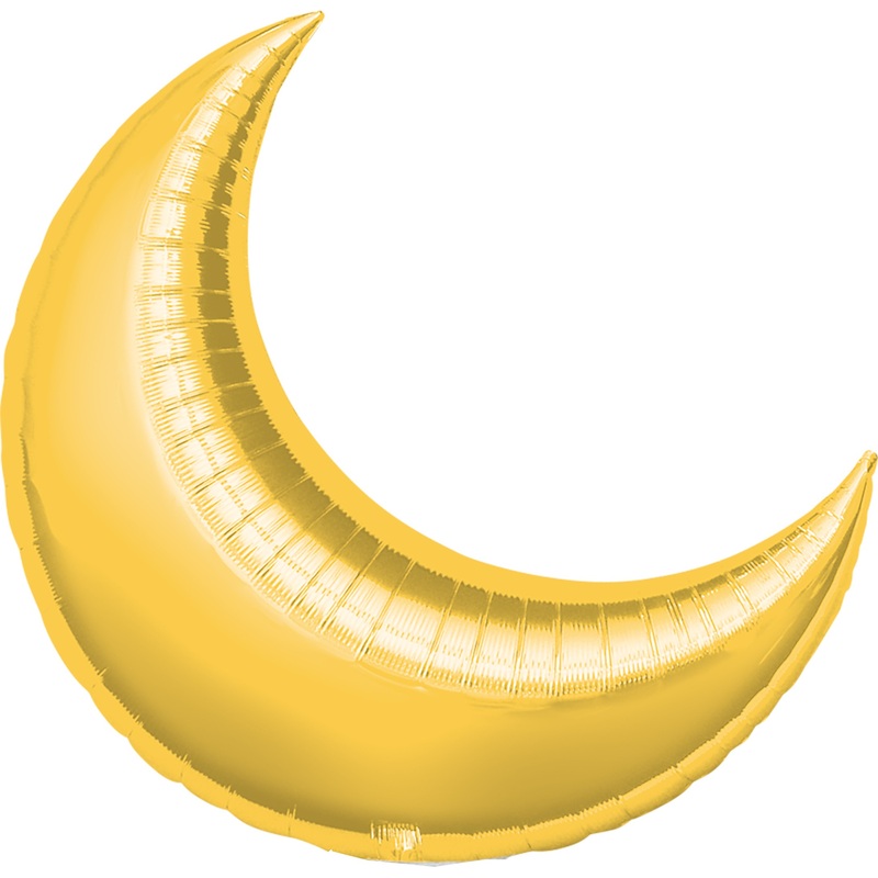 Gold shimmering foil balloon Luna 43cm