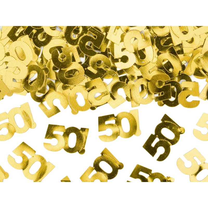 Golden 50th Birthday sprinkle decoration 15g