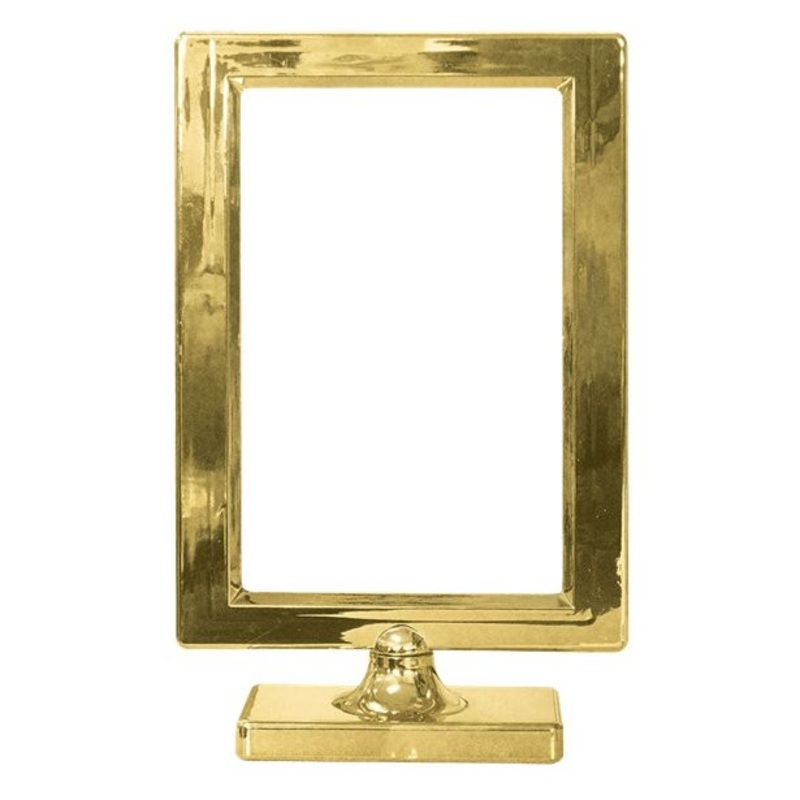 Golden frame table decoration 19.5cm