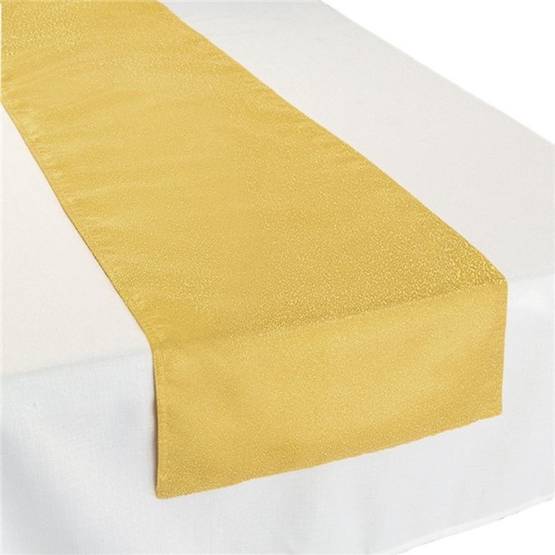Golden table runner metallic 1.8m