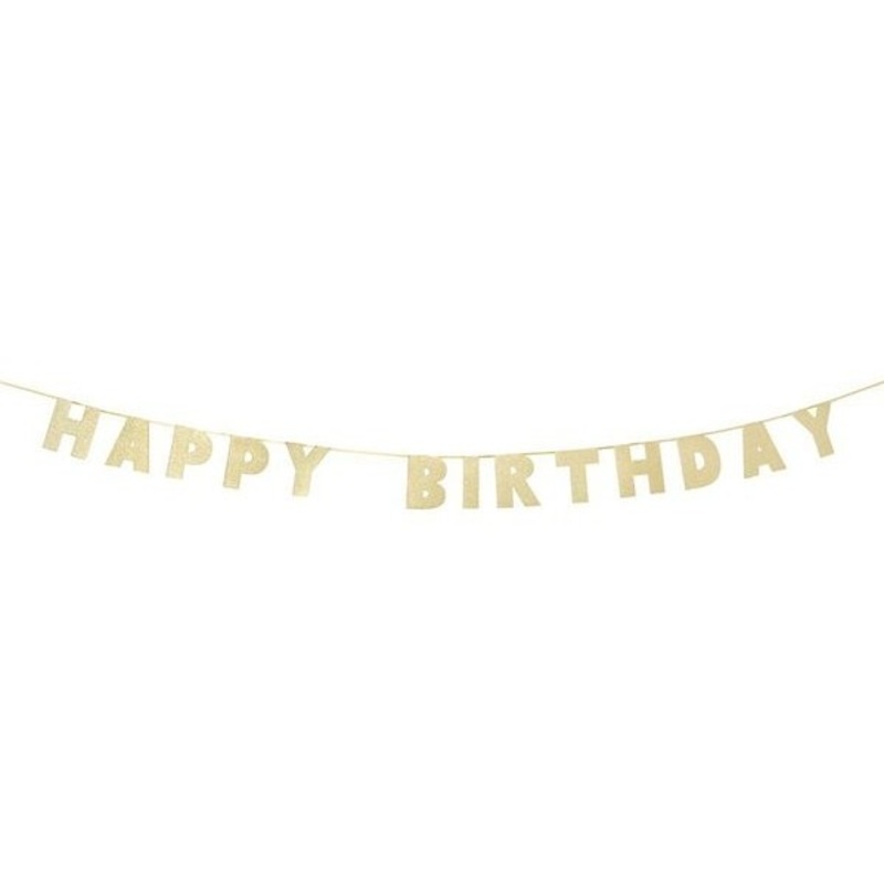 Happy Birthday glitter garland 3m