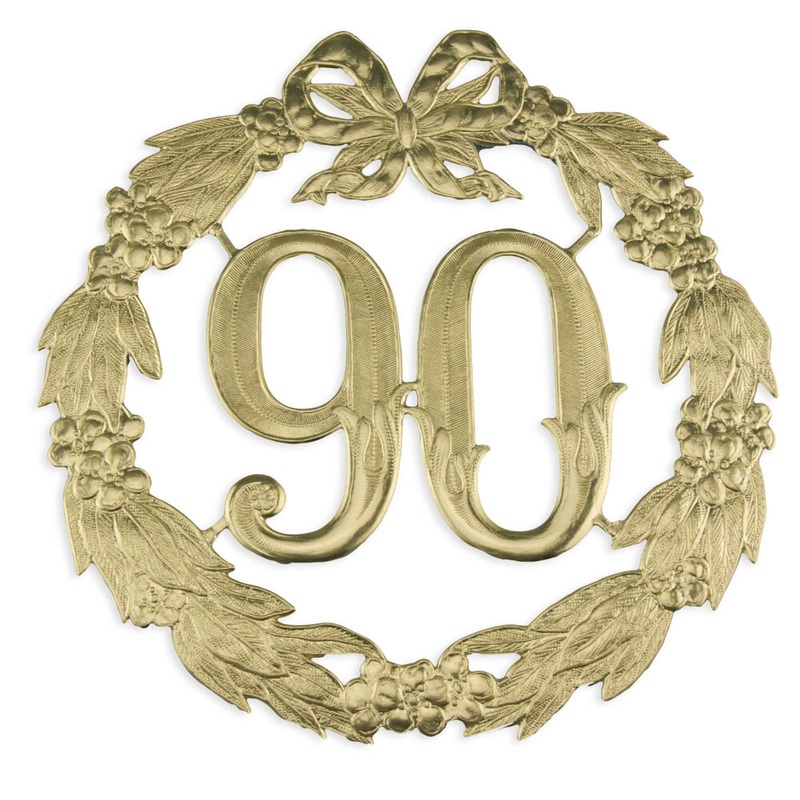 Jubilumszahl 90 ohne Draht gold 24cm