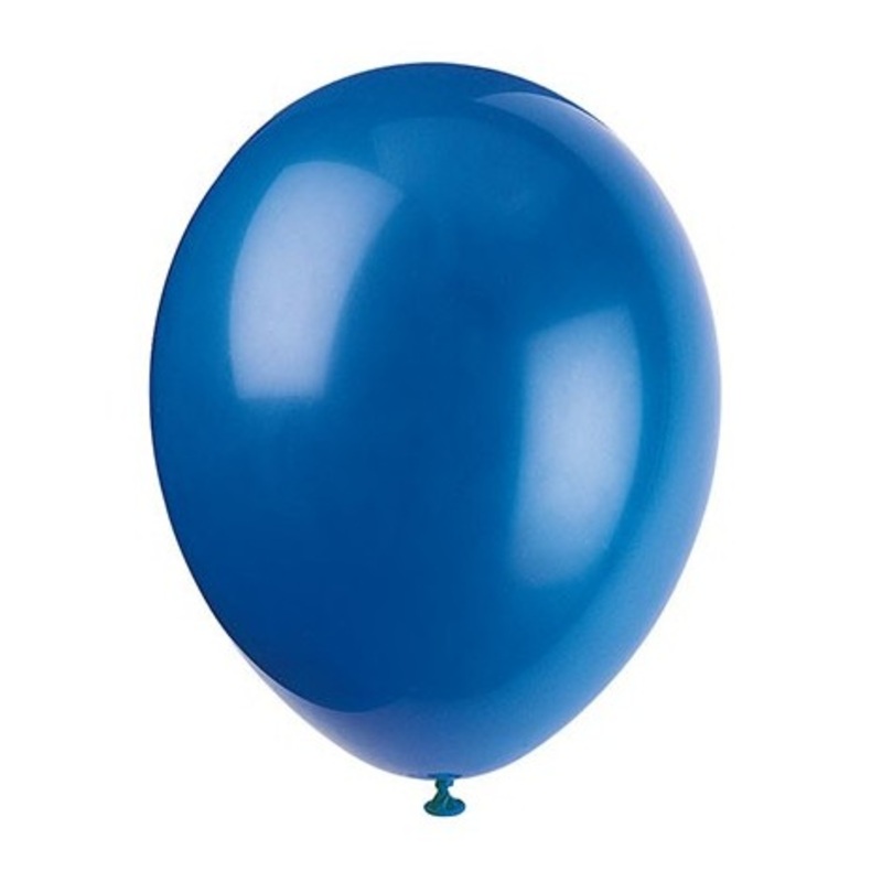 Set of 10 latex balloons dark blue 30cm