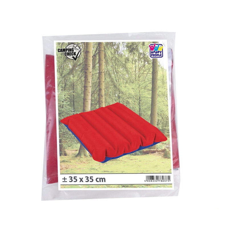 Sitzkissen Luftkissen Mikrofaser rot/blau 35x35cm