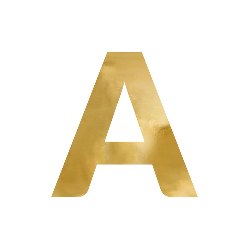 Spiegelbuchstabe ''A'', gold, 61x60 cm