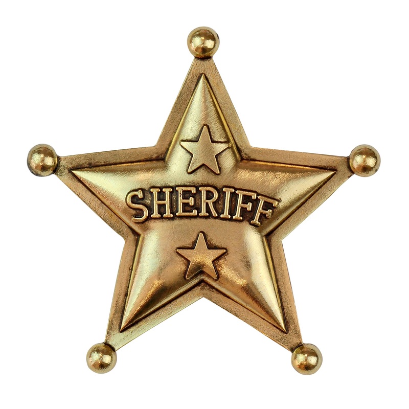 WIDMANN Authentischer Sheriffstern aus Metall gold