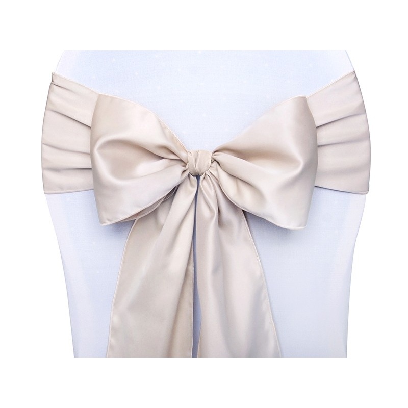 10 satin bows Laura champagne 15cm x 2.75m
