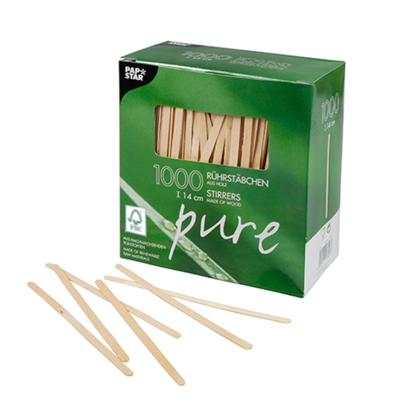 1000 FSC wooden stirrers Alceste 14cm