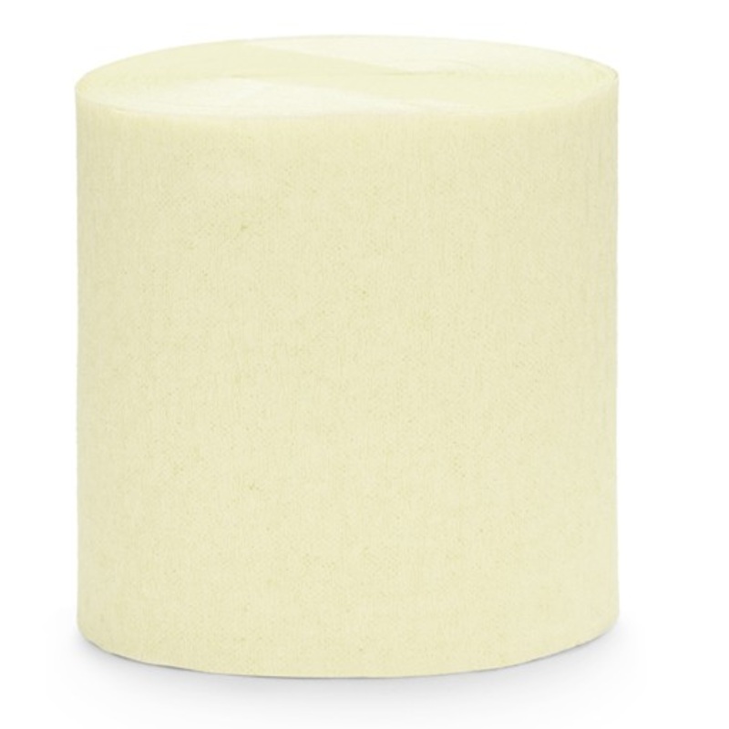 10m creme crepe paper, 4 parts