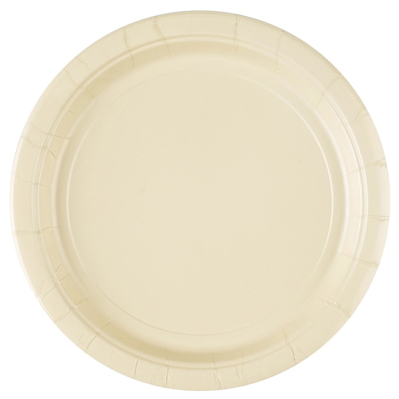20 Mila vanilla paper plates 23cm