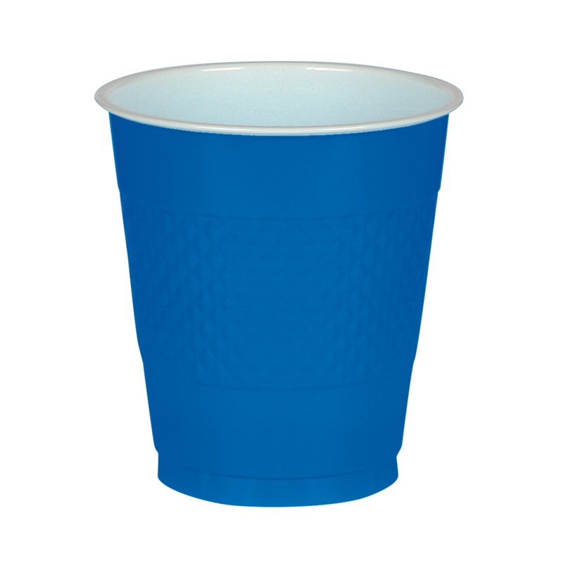 20 plastic cups Amalia royal blue 355ml