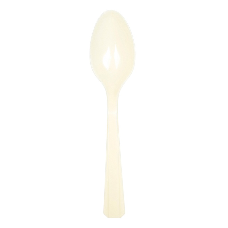 20 plastic spoons Mila vanilla 14.5cm