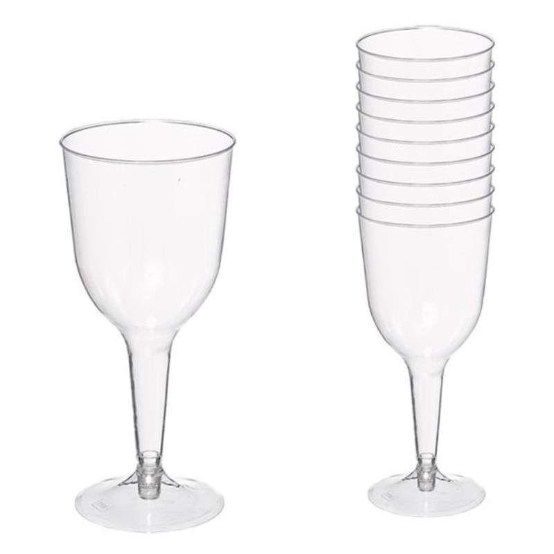 20 plastic wine glasses 295ml