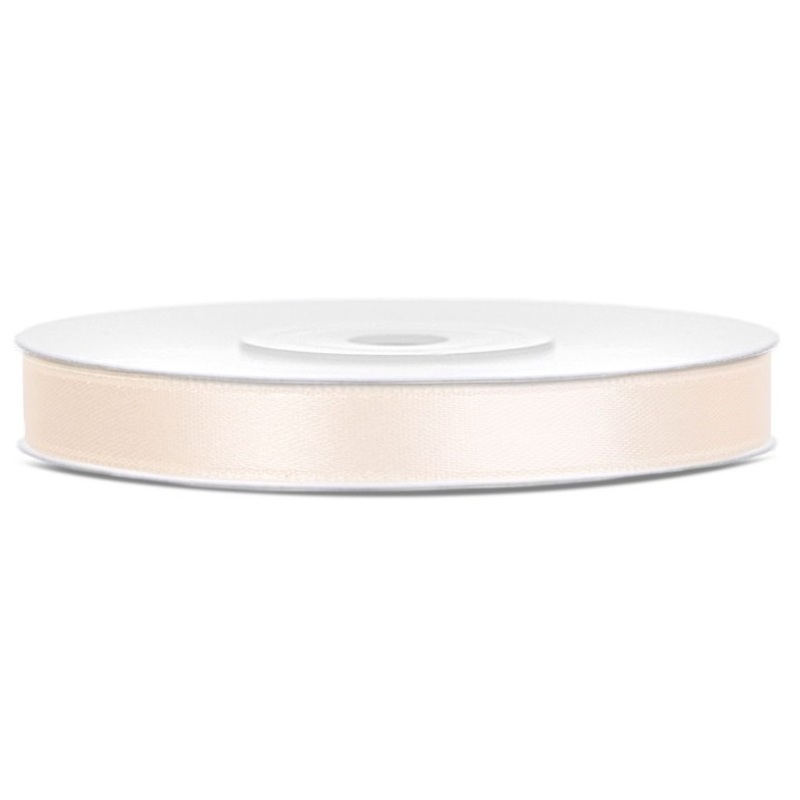 25m creamy white satin ribbon