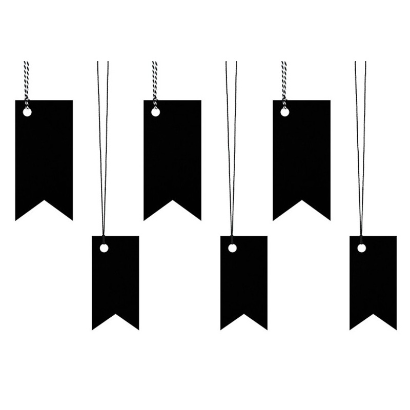 6 black flags gift tags