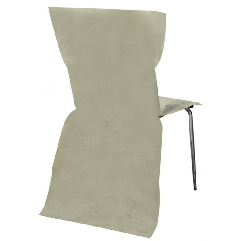 6 plain Ivory chair covers