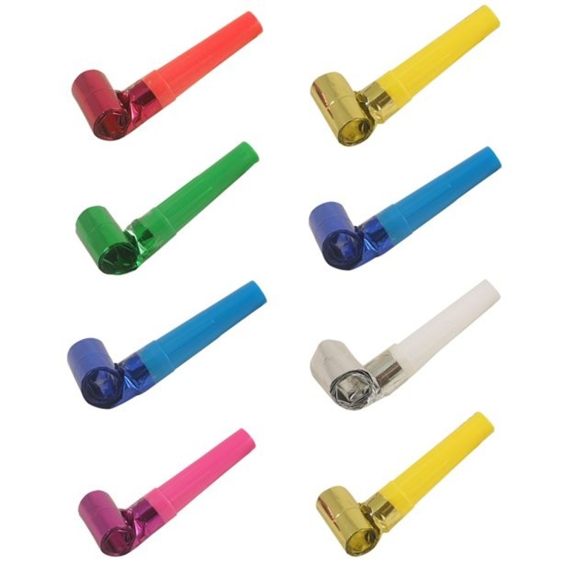 8 Colorful Foil Horns
