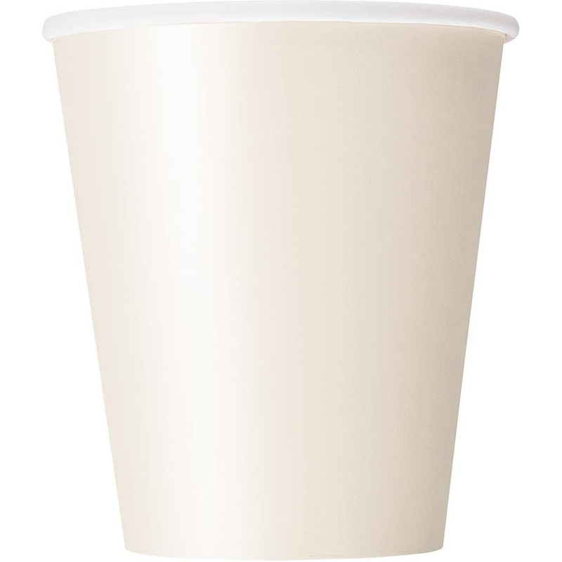 8 ivory paper cups 250ml