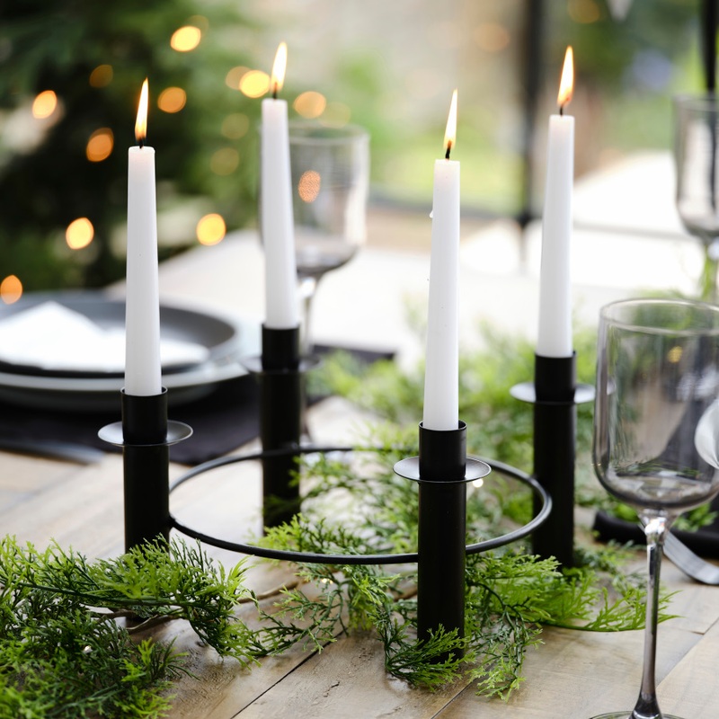 Black advent wreath 27.5cm