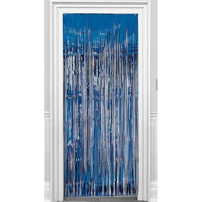 Blue tinsel curtain Vernanda 2.4m