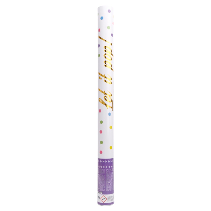 Colorful dots confetti cannon 60cm