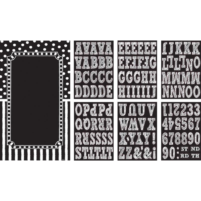 Customizable door poster with Black & White Party stickers