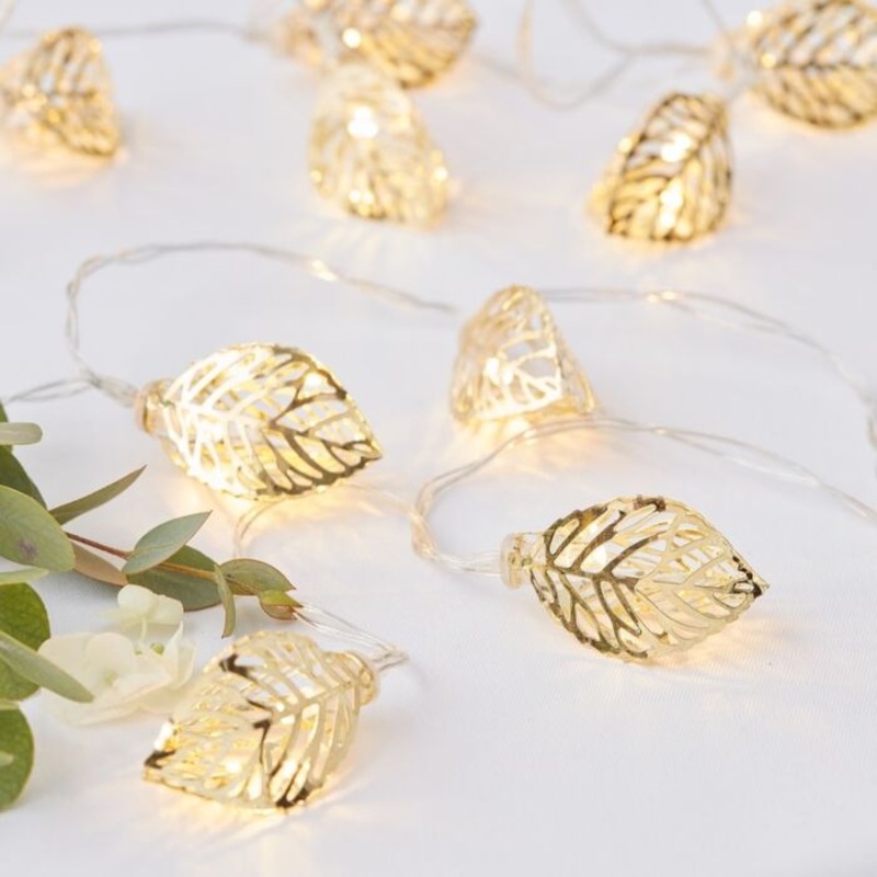 Golden vine leaf fairy lights 1.5m