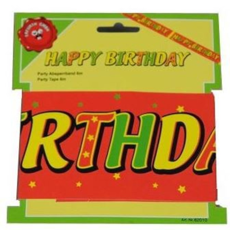 Happy Birthday barrier tape 600cm