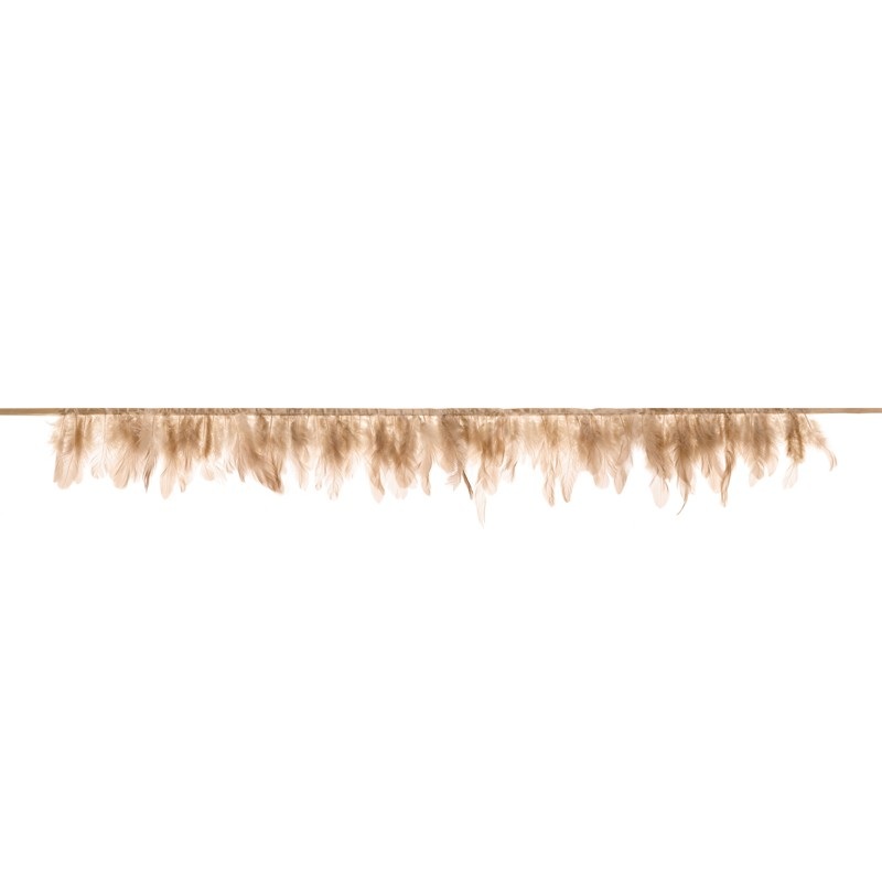 Heaven Blessed feather garland beige 1m