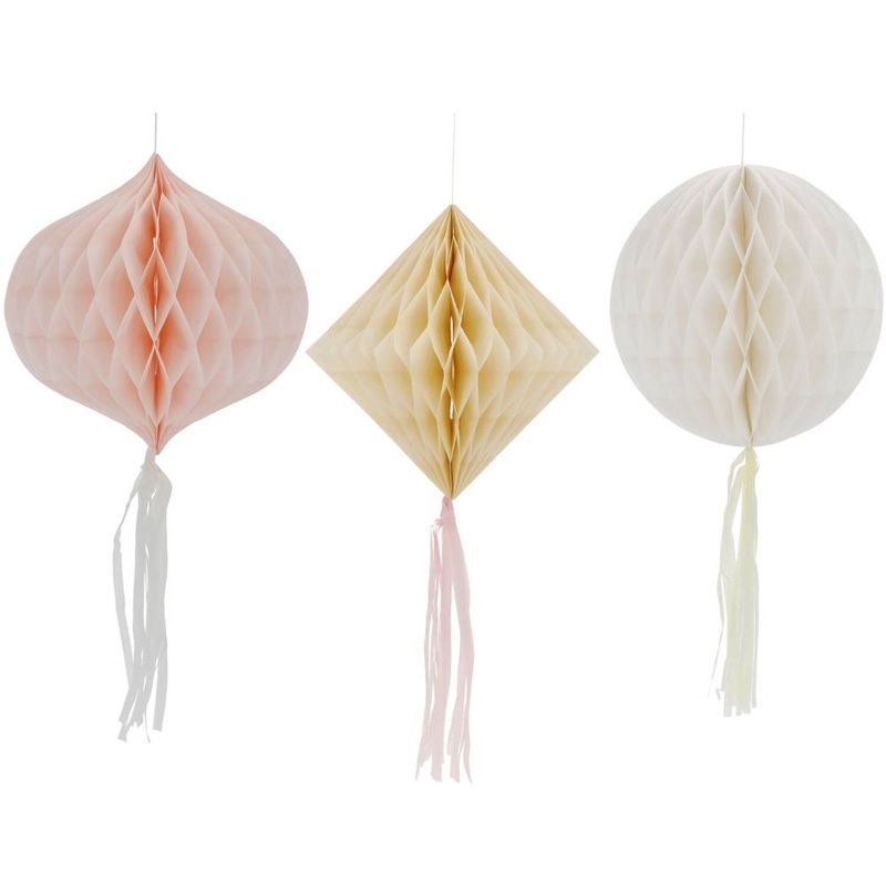 Honeycomb Ball Set Soft Powder 3pcs