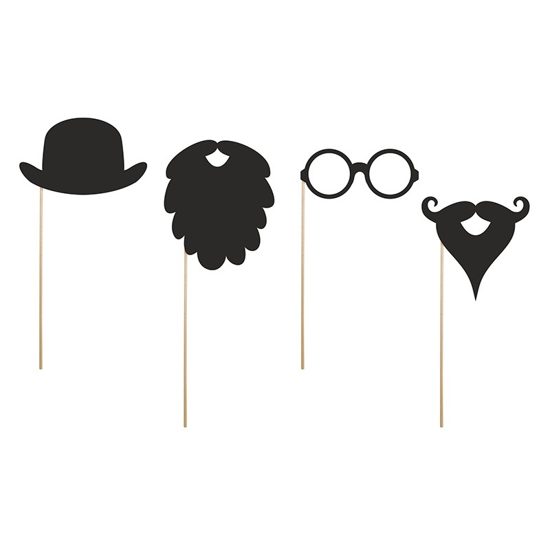 Photo props set bearded gentleman 4 pieces