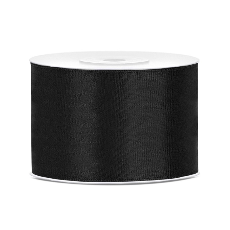 Satin Ribbon Roll Black 25m