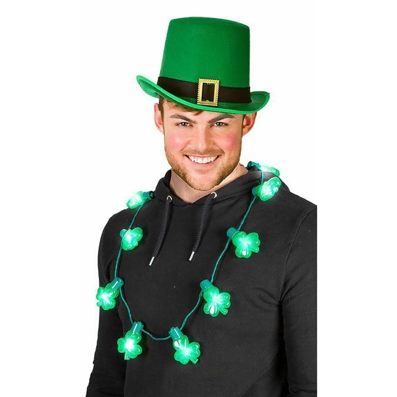 St. Patrick's Day Shamrock Fairy Light Necklace