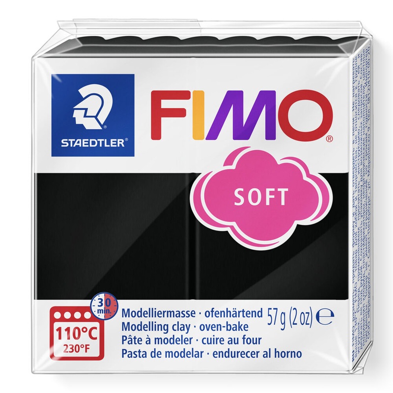 STAEDTLER FIMO Modelliermasse Soft schwarz 57g