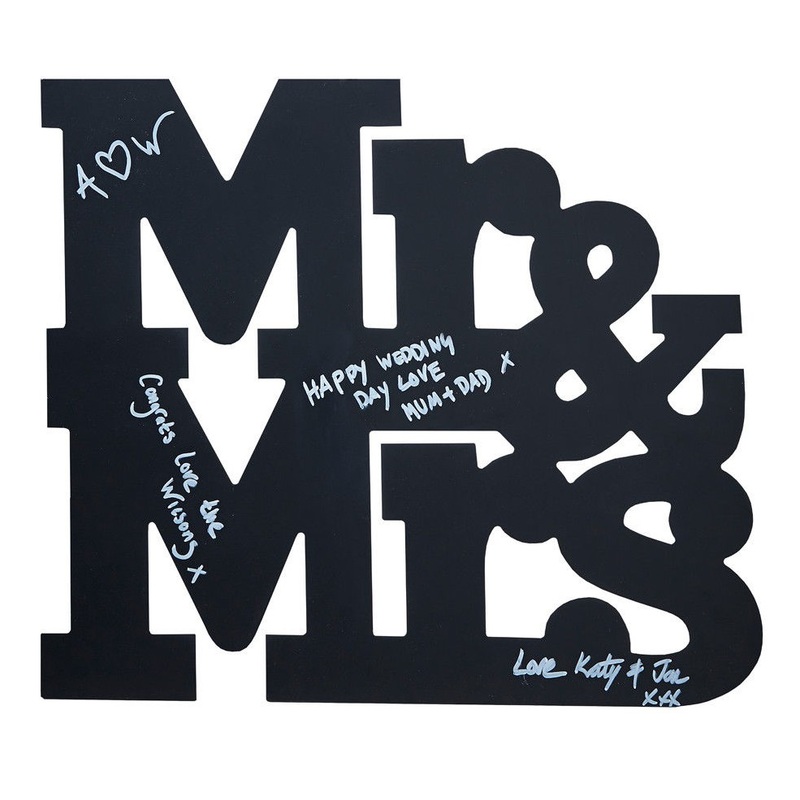 Vintage Dream Mr & Mrs Chalk Board Guest Book