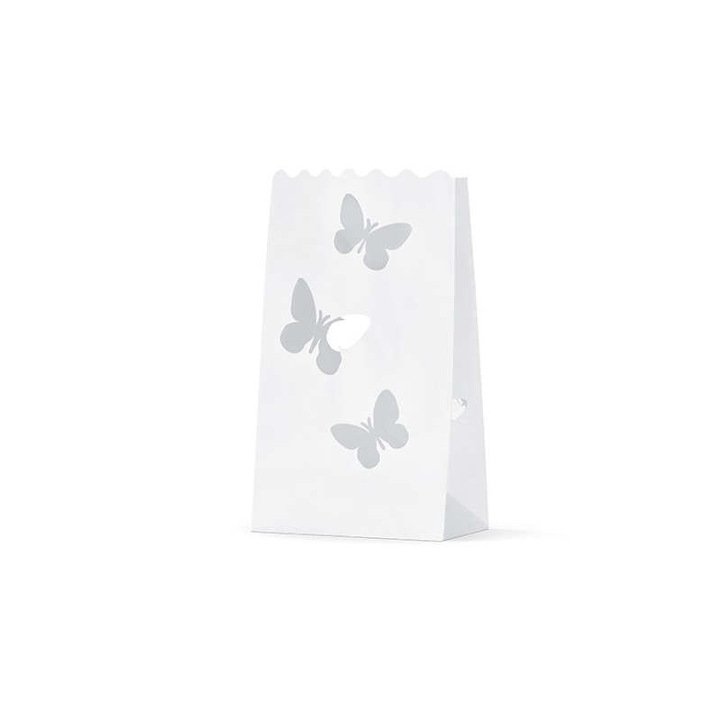 10 candle lanterns with butterfly motif 15x9x26cm