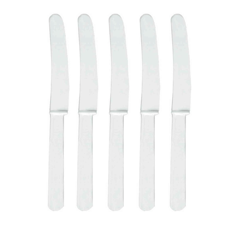 10 party buffet knives snow white 17.2cm