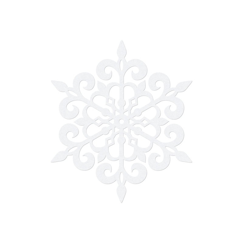 10 white paper snowflakes Lana 13cm