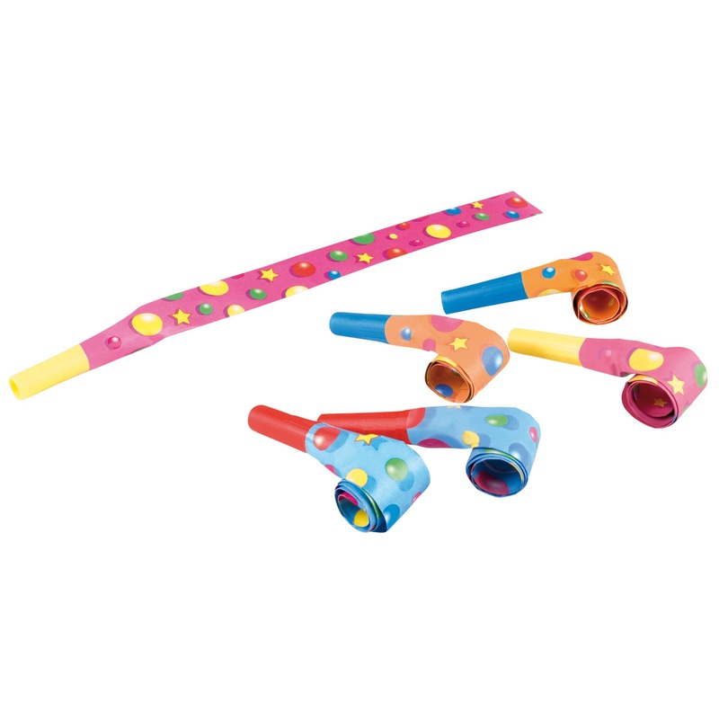 12 Colorful air-trumpet horns