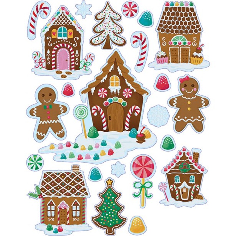 15 Gingerbread Village Window Pictures 45 x 30cm