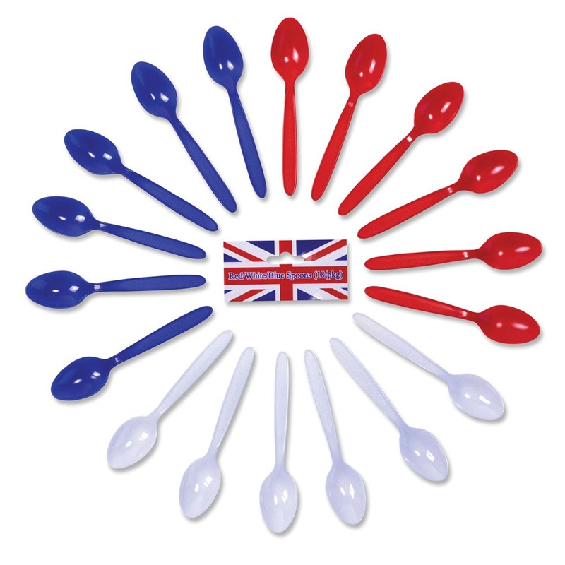 18 party spoons England colors