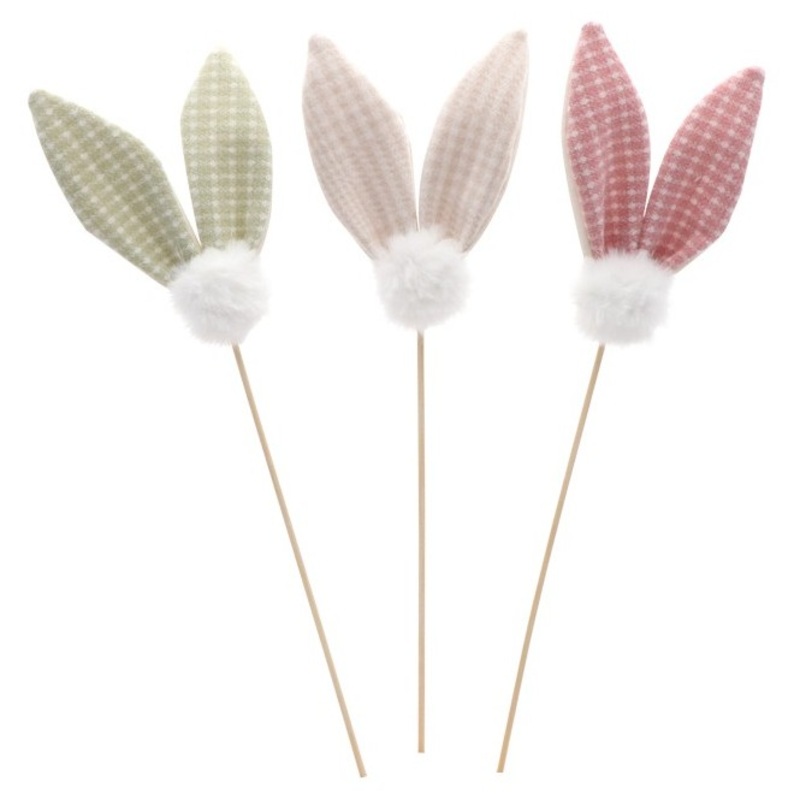 3 Fluffy Bunny Skewers 30cm