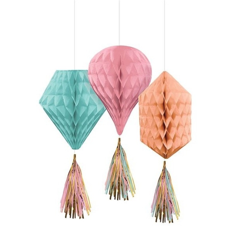 3 honeycomb balls Summer Nights Dream 30cm