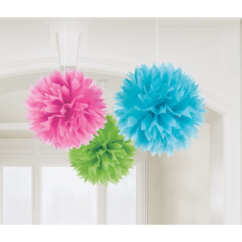 3 Romance pompoms colored