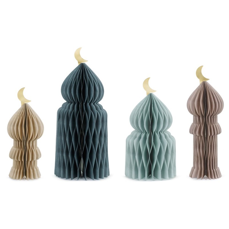 4 honeycomb figures Eid Mubarak