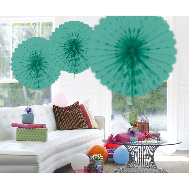 45cm paper rosette in turquoise