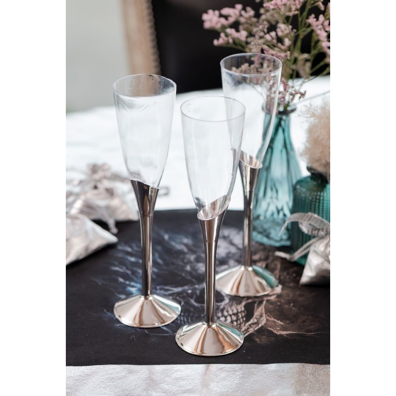 6 sparkling wine glasses, shiny, 13.9 cl