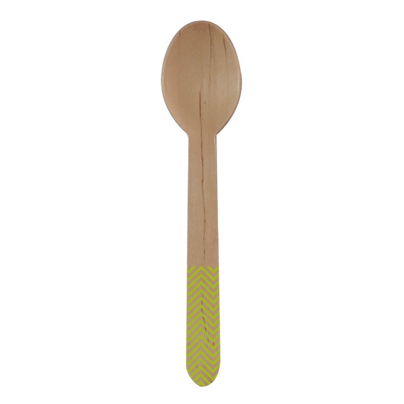 8 wooden spoons Paganini green