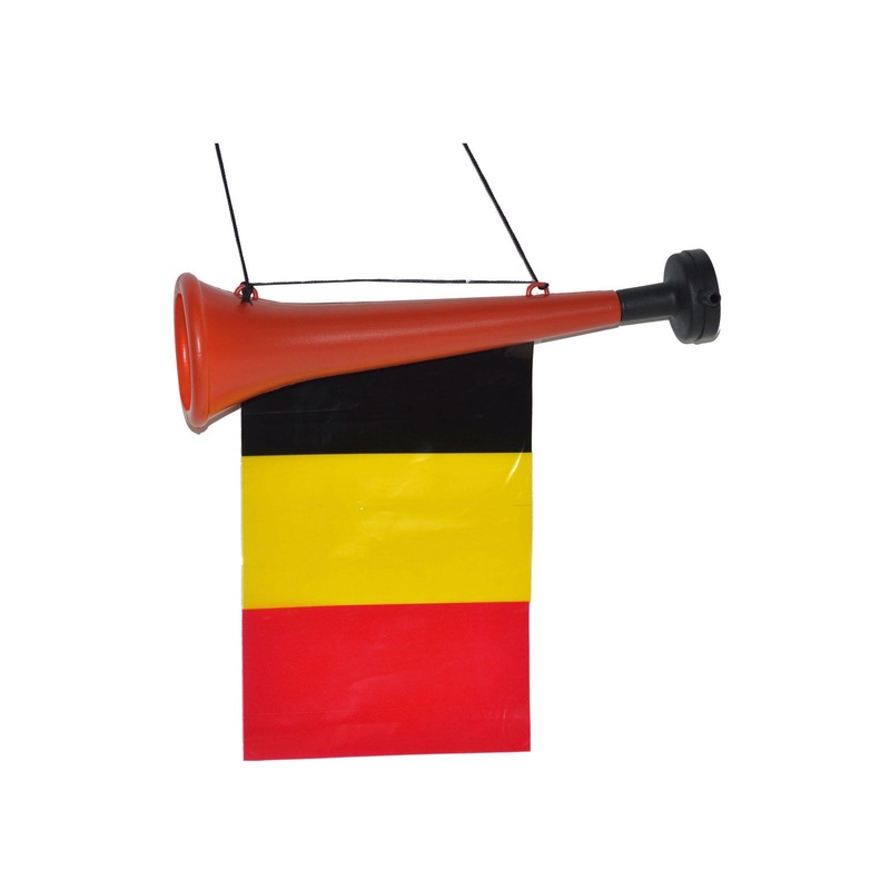 Belgium horn with flag