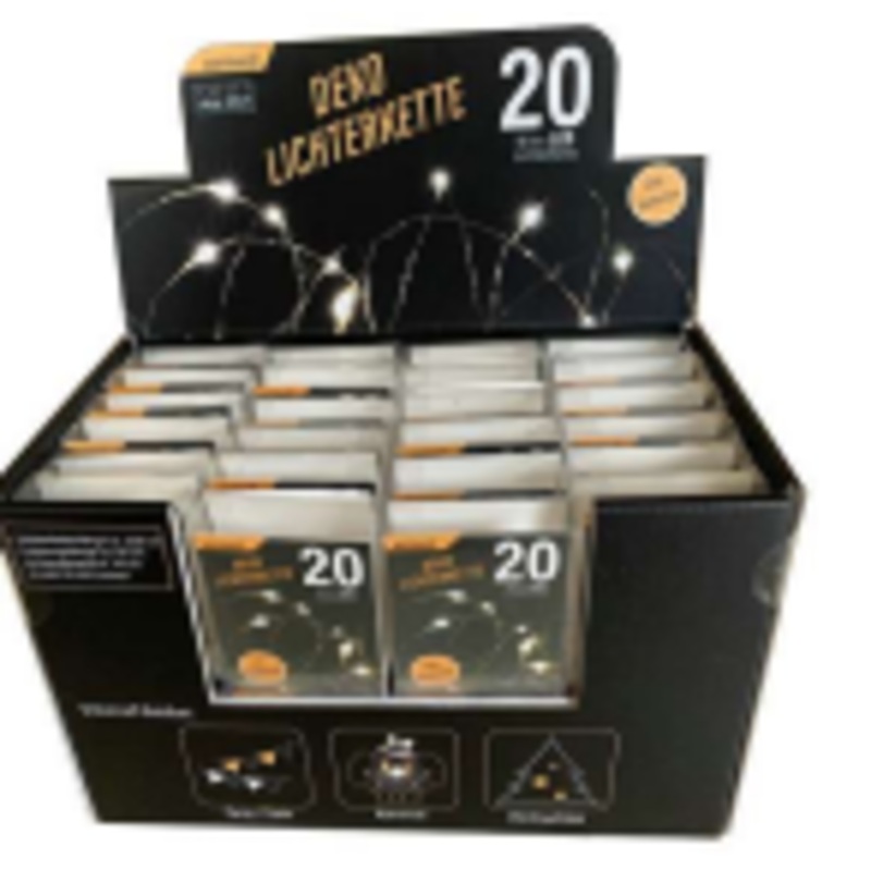 decorative light chain with 20 micro-LEDs